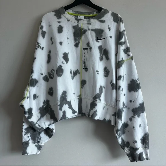 Nike Sportswear Tie Dye Oversize Crop Sweatshirt - Picture 6 of 13
